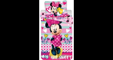 Disney Minnie Mouse Hearts - Dekbedovertrek - Eenpersoons - 140 x 200 cm - Multi