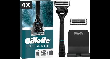 4 x Gillette Intimate - Scheermes Voor Intieme Zone - 1 Handvat + 2 Scheermesjes