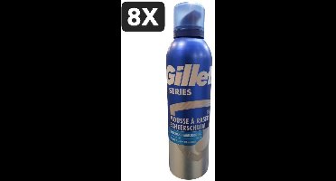 8 x Gillette - Series - Scheerschuim - Met Cacaoboter - 250 ml