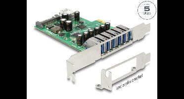 Delock PCI Express x1 Card to 6 x external + 1 x internal USB 5 Gbps Type-A female