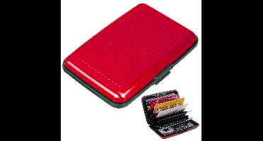 Pingyang Rongrong Handicraft - Portemonnee - Aluminium - Rood - RFID Bescherming