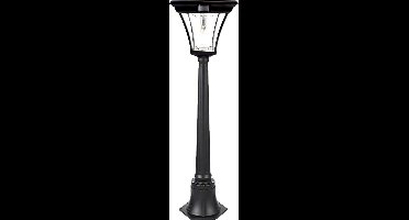 Solar buitenlamp lantaarnpaal 'London' - 100 cm hoog -Met bewegingssensor - 200 lumen - Helder wit licht (4000K) - Lantaarnpaal op zonne-energie