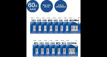 Hyundai - AAA Batterijen - Alkaline - 60 stuks
