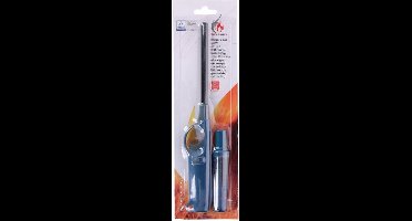 Flame Classics Gasaansteker met navulling - Hervulbare/Navulbare Aansteker - Kinderbescherming - Vlamaanpassing - Branstofindicator - Blauw