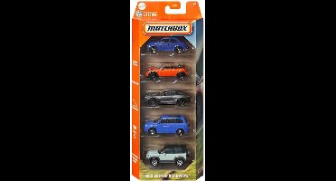 MATCHBOX 5 IN BOX MBX BRITISCH ROADWAY'S METAL (1:64) 5 PACK MINI CABRIO TAXI LAND ROVER JAGUAR
