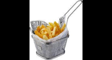 GEFU BBQ Mini Serveermand Groot 25,1 x 11,2 cm – RVS – Voor Friet, Snacks en BBQ Gerechten