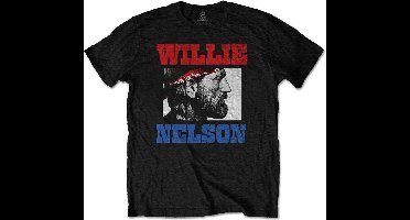 Willie Nelson - Stare Heren T-shirt - L - Zwart