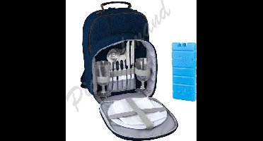 Picknicktas 2 personen Jeans - blauw + koelelement