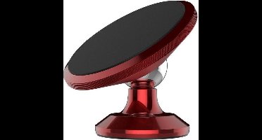 LuxeBass - Autohouder - Magneet - Rond - Telefoonhouder - Telefoon houder - 360 draaibaar - Universeel - Universele telefoonhouder - Rood - LB-420