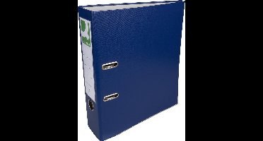 Q-CONNECT ordner, voor ft A4, uit PP en papier, met beschermrand, rug van 8 cm, donkerblauw