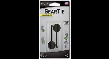 NITE IZE Gear Tie Mountable 2" Black - 2 pcs