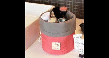 2 stuks | Donker Roze Make Up Tasje / Toilettas / Etui / Organizer / Opberger - Toilettas / Travel Organizer Reis Toilet Bag Organiser - Dames Make Up Tas Koffer / Opberg Box / Reis Cosmetica Tas / Opbergsysteem / Houder