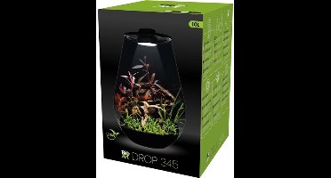 BIOART Drop 345 Zwart druppelvormig terrarium 10 liter met dimbare LED en ventilatie