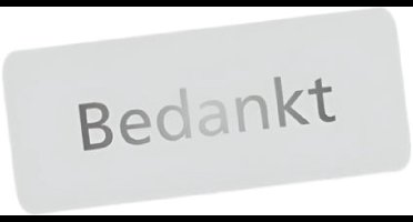 Wensetiket Bedankt Zilver -Sticker-Etiket – 500 st