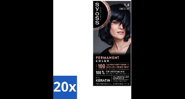 SYOSS - Coloration 1-4 Cosmic Blue - Haarverf - Grijsdekking - Vermindert Haarbreuk - Bulkverpakking - 20 stuks