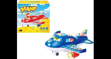 Speelgoed vliegtuig - Super Aircraft Gear - met licht en geluid (incl. batterijen) 20CM