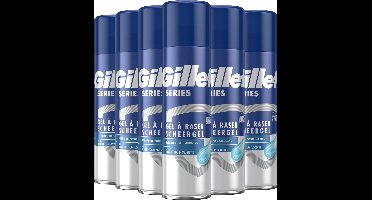Gillette Series Hydraterend  Scheergel Mannen - 6x200ml Voordeelverpakking