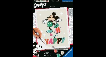 Ravensburger CreArt Disney Mickey Mouse H is for Happy - Schilderen op nummer voor volwassenen - Hobbypakket
