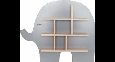 Jabadabado Wandplank Olifant - Grijs