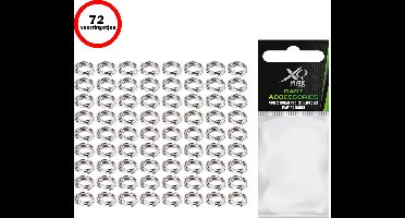 XQMax Veerringetjes voor Dart Shafts - 72 stuks - Zilver - Dart Accessoires