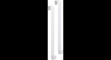 Deurhaken voor keuken kastdeuren - 6x stuks - wit - 30 cm - handdoekhaakjes