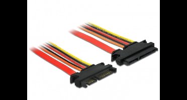 SATA data- en voeding verlengkabel - 3,3V + 5V + 12V - SATA600 - 6 Gbit/s - 0,20 meter