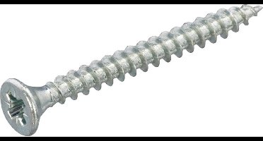Hoenderdaal 0203.01.25101 Spaanplaatschroef - Platkop - Staal - Verzinkt - PZ2 - 4 x 25mm (200st)