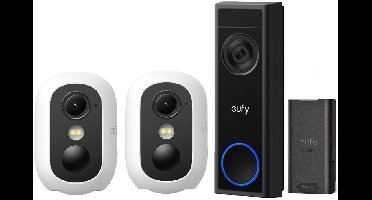eufy Security C31 Video Deurbel + 2* eufy Security eufyCam C35 - Wit