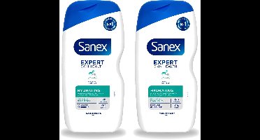 2 x Sanex - Douchegel - Expert Skin Health Hydrating - Hydrateert de Huid - 400 ml - Voordeelverpakking - 2 stuks
