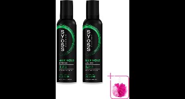2 x Syoss - Max Hold - Haarmousse - Ultra Sterke Hold - 250 ml - Bulkverpakking - Haarmousse - Keratine