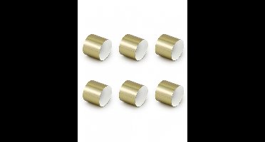PARTYDECO - 10 dubbelzijdige metallic gouden papieren servetringen 2,5 cm voor bruiloft