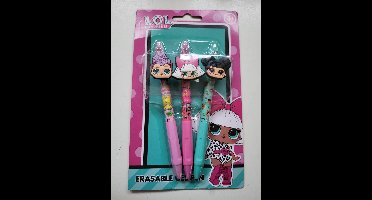 L.O.L. set van 3 gel erasable pennen