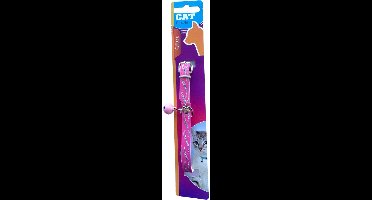 Pet Treatment Kattenhalsband Glitter 23-27 Cm Kunstleer Roze/zilver