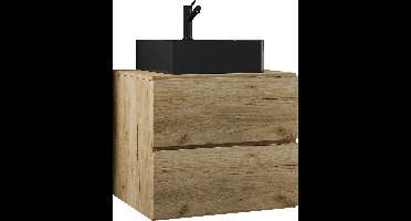 2-delig wastafelmeubel Badkamermeubelset Wastafel Lendas S BL Lade