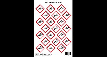Pictogram sticker GHS01 - Explosiegevaar - 50 x 50mm - 21 stickers op 1 vel