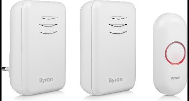 Byron DBY-22314 - Deurbel Draadloze set - 150m Bereik - IP44 waterdicht - Wit