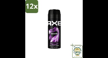 Axe - Deodorant Bodyspray - 48hrs Fresh - Excite - Crisp Coconut & Black Pepper - 150 ml - Voordeelverpakking - 12 stuks - Axe Excite - Kokosnoot