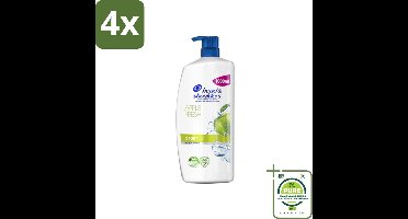 Head & Shoulders - Anti-Roos Shampoo - Apple Fresh - Pompflacon - 1000 ml - Voordeelverpakking - 4 stuks - Anti-Roos Shampoo - Roos shampoo