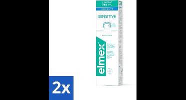2 x Elmex Tandpasta Sensitive Gentle White 75 ml - Tandpasta - Mondhygiëne - Tanden Witte - Tandvleesbescherming - Bacteriënverwijdering