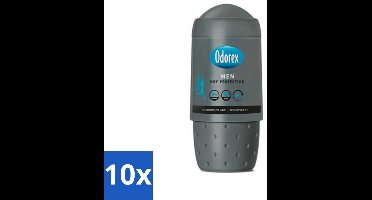 10 x Odorex Deodorant Roller For Men Dry Protection 50 ml - Mannelijke Deodorant - Anti-transpiratie - Zweetbescherming - Alcoholvrije Deodorant - Droge Oksels