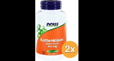 2x Now Kattenklauw 500 Mg (100 Vega capsules)