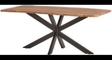 Eettafel Felix 210 cm Kruispoot Acacia - Naturel | Meubelplaats