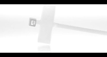 WKK colsonband 2.5x200mm met markeerlabel (25.4x8.0mm) transparant - per 100 stuks (112122971)