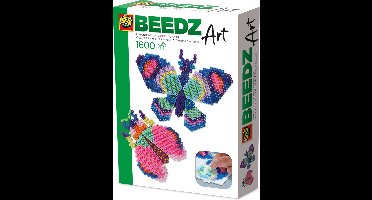 SES Creative Beedz Art Strijkkralen - Vlinder en Kever 3D - Voor Volwassenen - 1600 Stuks - Knutselen - PVC-Vrij - Schoencadeautjes Sinterklaas