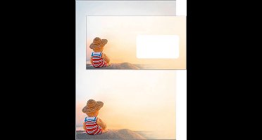 Briefpapier A4 Beer 12 stuks inclusief 6 enveloppen