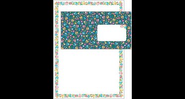 Briefpapier A4 Bloem 12 stuks inclusief 6 enveloppen