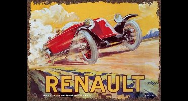 Metalen Bord 30x40 Renault Aquarelle
