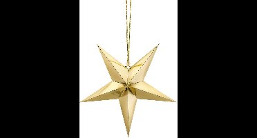 PartyDeco - Hanger Glimmende Ster Goud (30 cm)