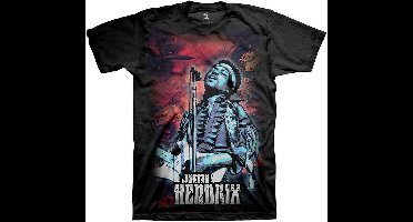 Jimi Hendrix - Universe Heren T-shirt - L - Zwart