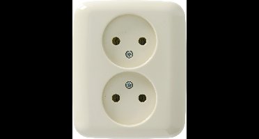 Busch-Jaeger SI Inbouw Stopcontact - 2-voudig - Crème
